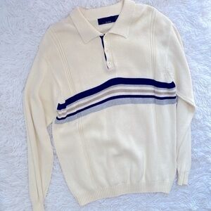 90’s Bill Blass collared knit sweater